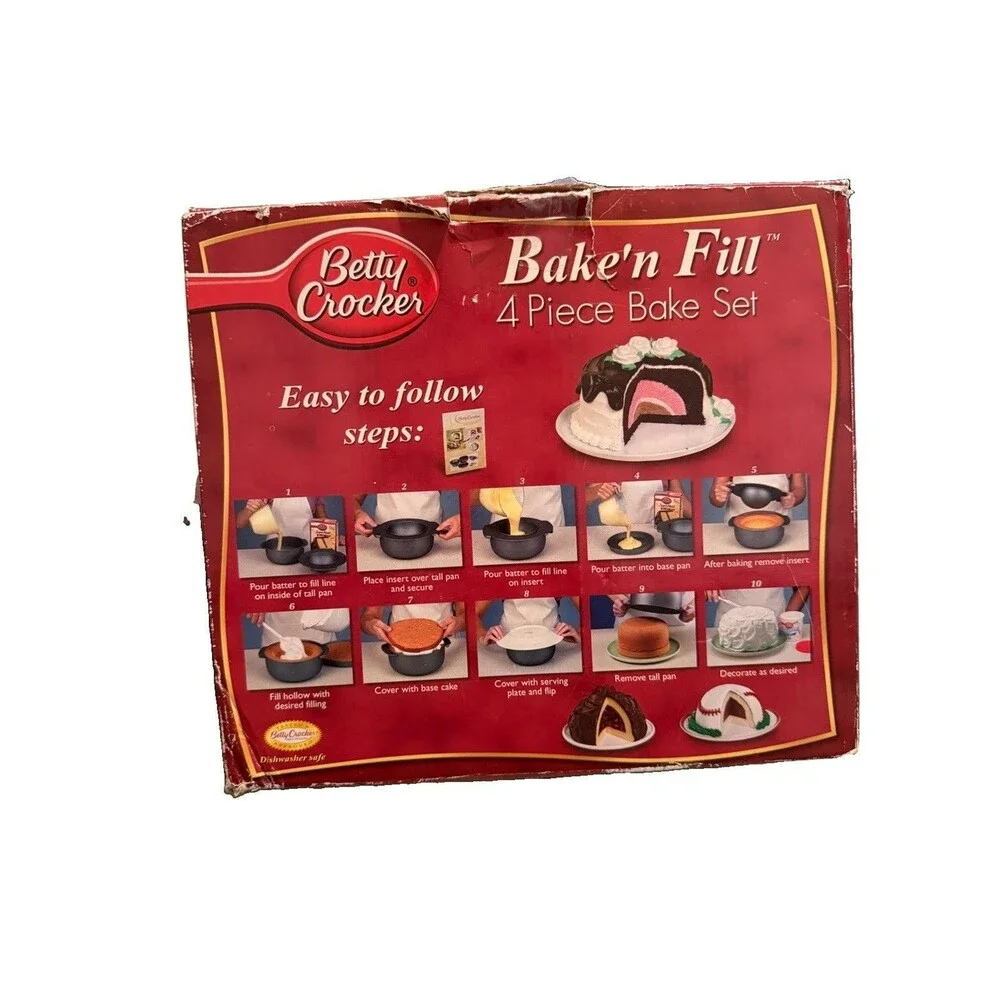 Vintage Betty Crocker Bake'n Fill 4-Piece Bake Set from 2005